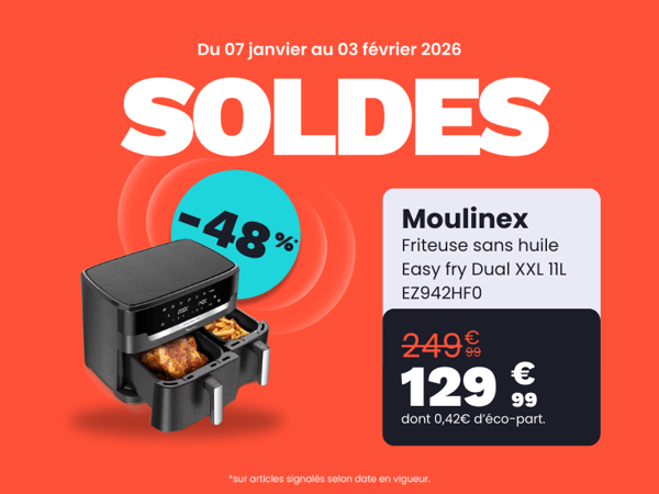 Friteuse sans huile MOULINEX Easy fry Dual XXL 11L EZ942HF0