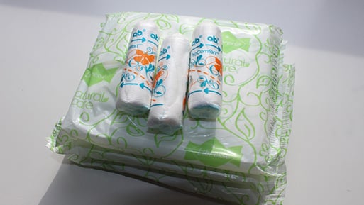 Image of sanitary napkins and tampons
