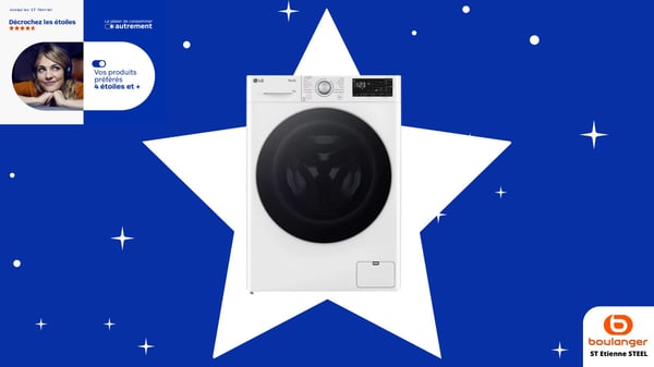 Lave linge hublot LG F94R31WHSA dans votre magasin Boulanger St Etienne STEEL !