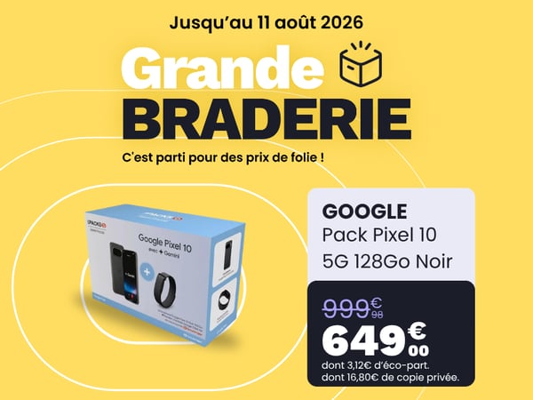 GOOGLE Pack Pixel 10 5G 128Go Noir | Boulanger Toulouse - Colomiers | Smartphone Google Pixel | Grande Braderie | Téléphonie Toulouse | Google Pixel 10 | Pack Smartphone | Téléphone 5G | Promo Smartphone | Univers Connecté
