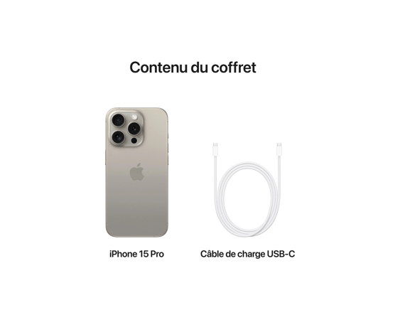 Smartphone APPLE iPhone 15 Pro Max Titane Naturel 256Go