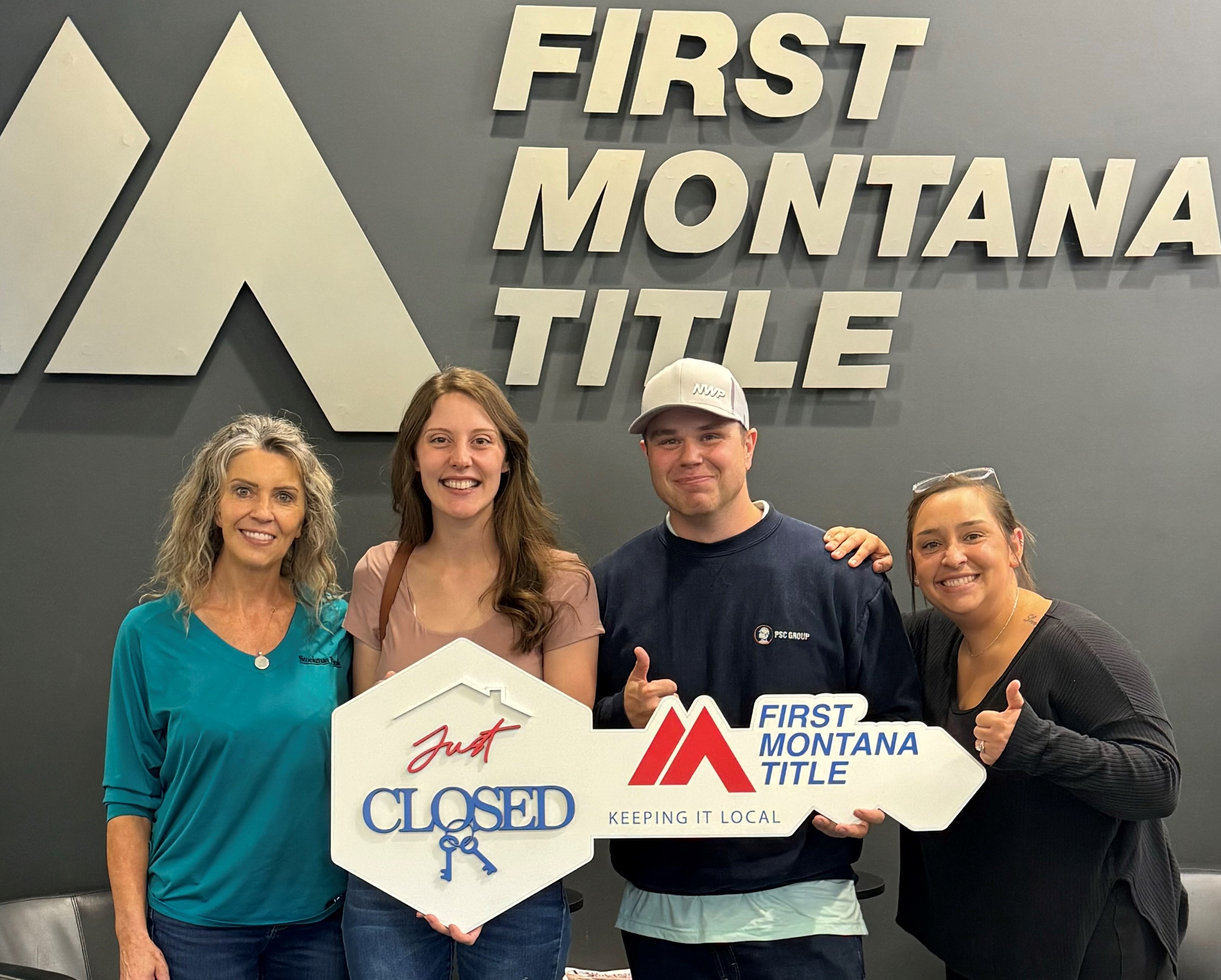 April and clients at closing