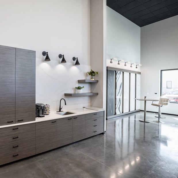 CAMBRIA SALES AND DISTRIBUTION CENTER SHOWROOM – HOUSTON quartz kitchen display