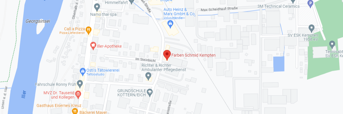 Karte des Standorts Farben Schmid Kempten