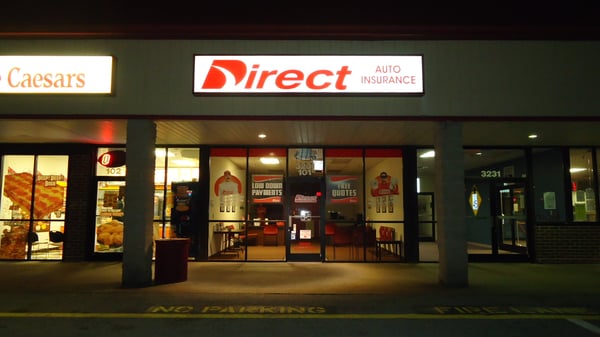 Direct Auto Insurance storefront located at  3231 Avent Ferry Road, Raleigh