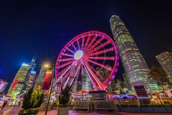 Ferris wheel in Hong Kong,