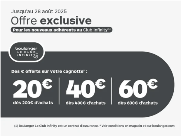 Cagnottez malin avec le Club Infinity ! 🎁