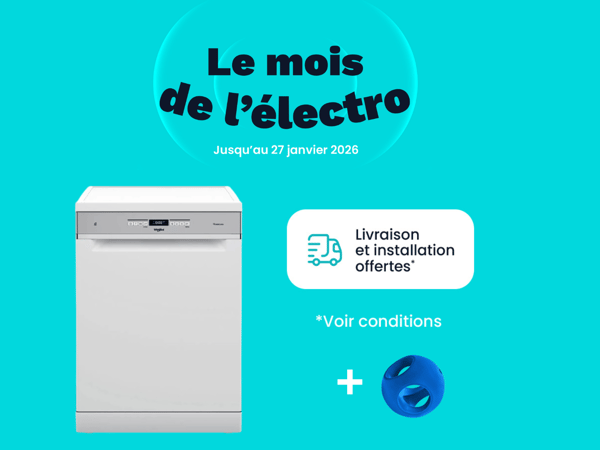 Lave vaisselle 60 cm WHIRLPOOL CHEZ BOULANGER SOISSONS