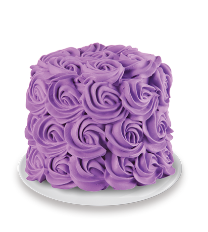 Violet Rosette Mini Roll Cake