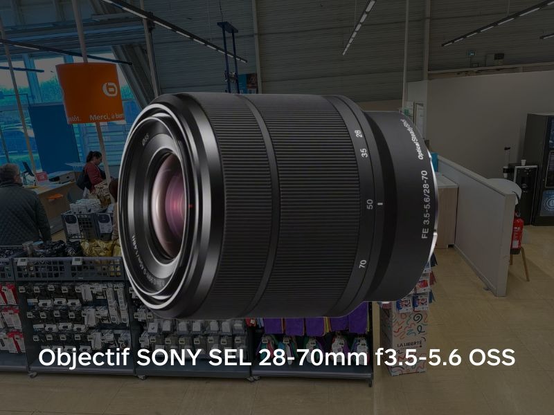 Objectif Objectif SONY SEL 28-70mm f3.5-5.6 OSS, actuellement en déstockage dans votre magasin Boulanger Avignon Le Pontet.