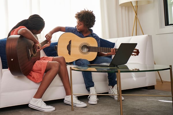 Learning to play guitar