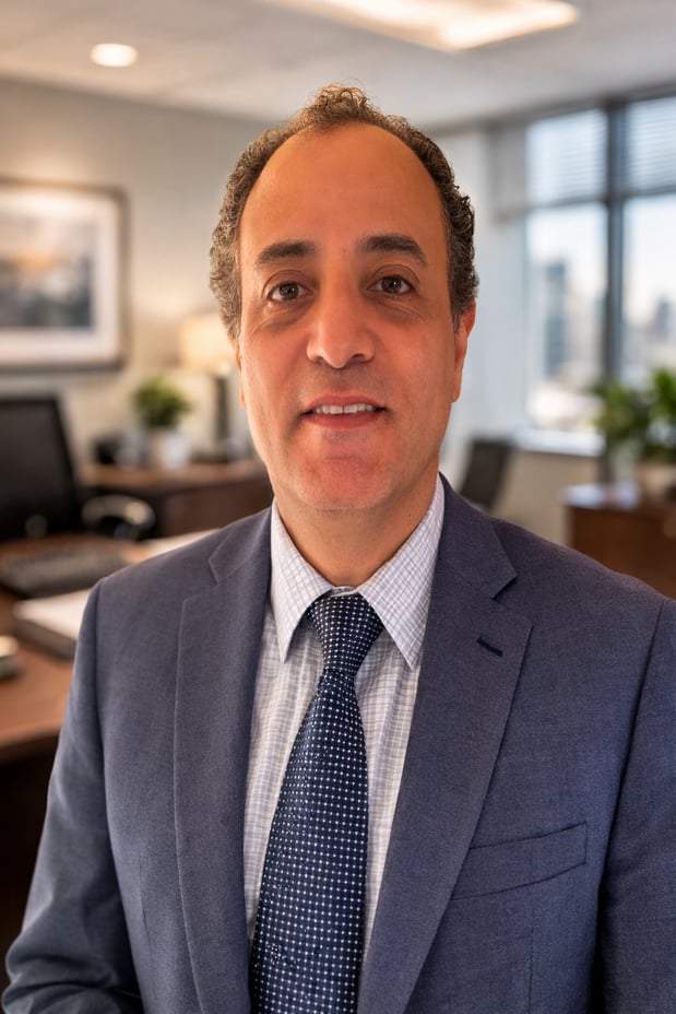 Agent In Mentor Ohio, Hany Potroos, In an office background