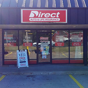 Direct Auto Insurance storefront located at  2810 West Walnut Street, Rogers