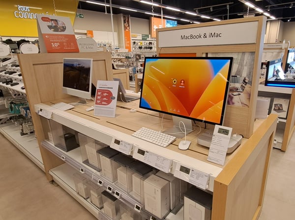 Ordi Mac mini, écran clavier souris Apple, iMac à Boulanger Publier-Thonon.