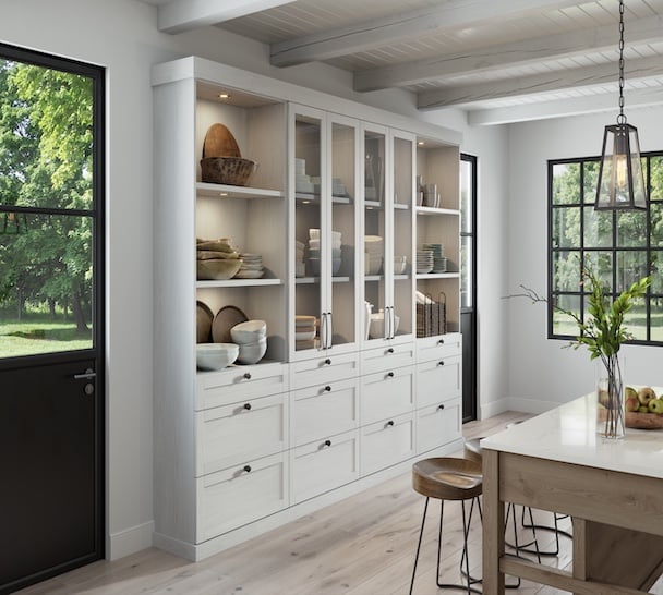 Pantry with Wire Baskets, and shelves