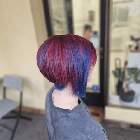 hair blue and red: colore, taglio e piega