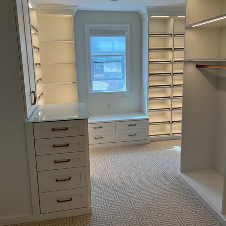 Walk-In Closet and Dressing Room in white finish