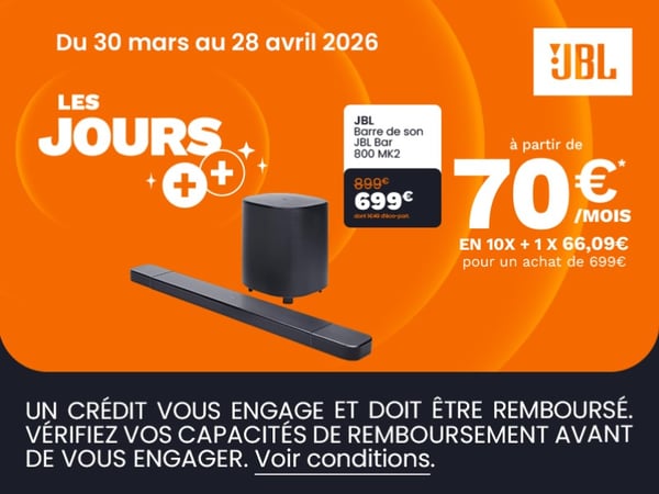 Vous recherchez une barre de son Bose ? Profitez d'un financement sur la barre de son JBL Bar 800 MK2 à Boulanger Niort