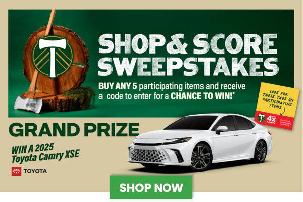 shop and score sweepstakes buy any 5 participating items and receive a code to enter for a chance to win*