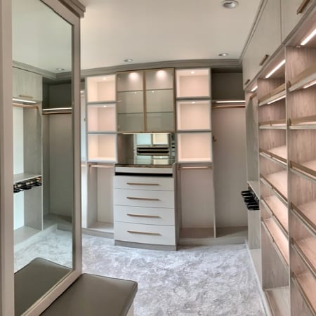 Custom made and locally built walk in closet