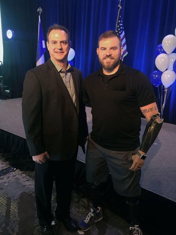 With Travis Mills at the NW Regional Kick Off in Portland