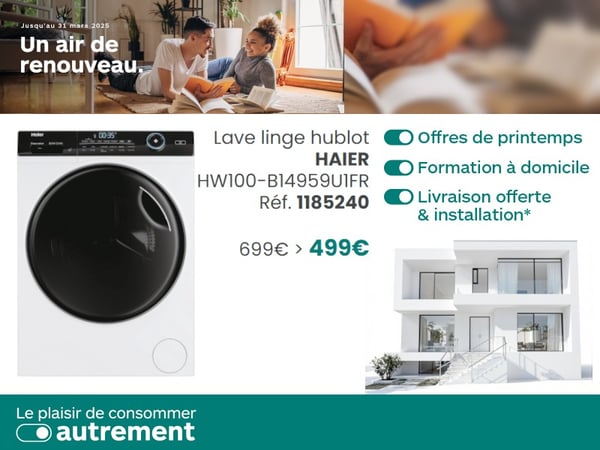 lave linge haier boulanger biganos