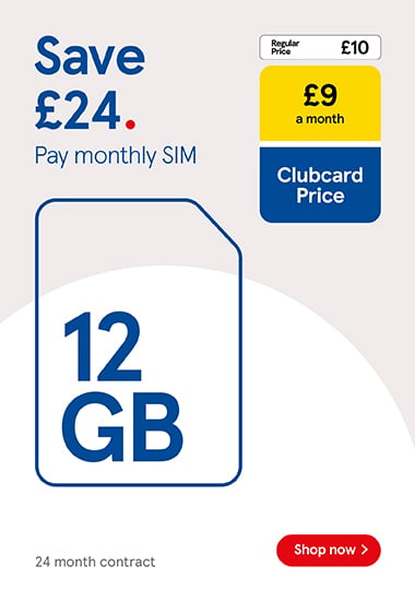 Get SIM Only deals with Clubcard Prices at Tesco Mobile, Shop now