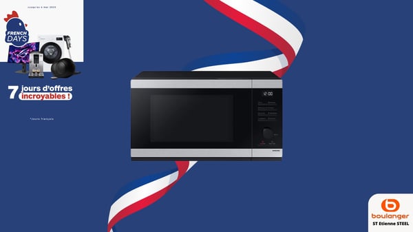 Micro ondes grill SAMSUNG MG32DG4524CT 32L dans votre magasin Boulanger St Etienne STEEL !