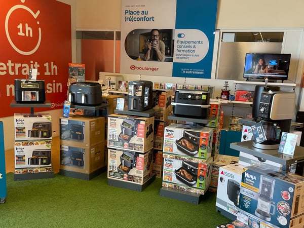 Mise en avant des airfryers Boulanger Libourne