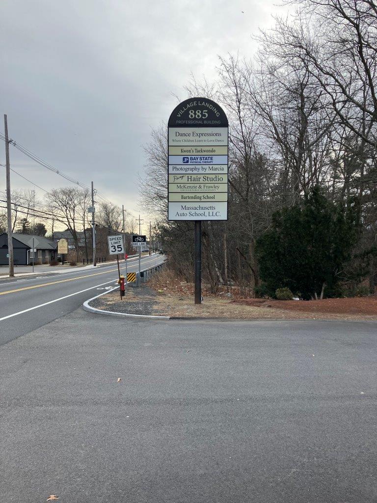 Bay State Physical Therapy - Tewksbury 885 Main Street signage from road.