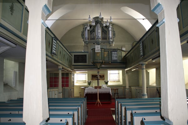 Innenraum der Evangelischen Kirche Oberwallmenach