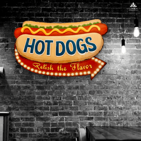 Blechschild Hot Dogs  • sofort verfügbar