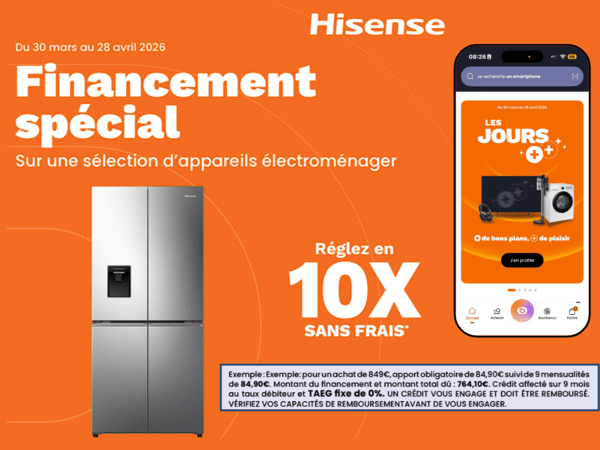 Électroménager Hisense à Angoulême : profitez du financement en 10x sans frais chez Boulanger Angoulême - Champniers