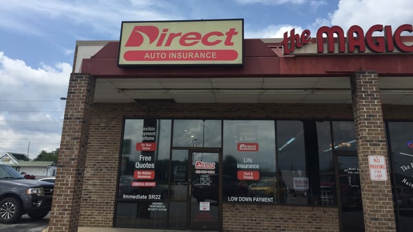 Direct Auto Insurance storefront located at  813 E Andrew Johnson Hwy, Greeneville