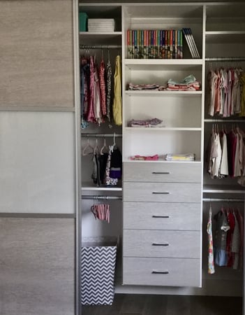 Nursery reach in closet.