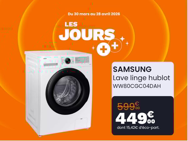 Lave linge hublot SAMSUNG WW80CGC04DAH