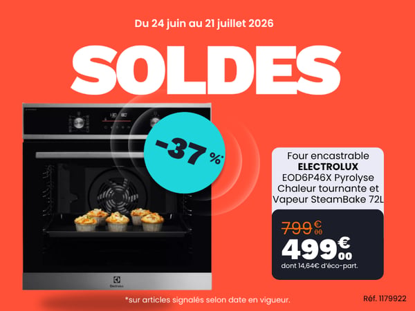 Four encastrable ELECTROLUX EOD6P46X Pyrolyse Chaleur tournante et Vapeur SteamBake 72L