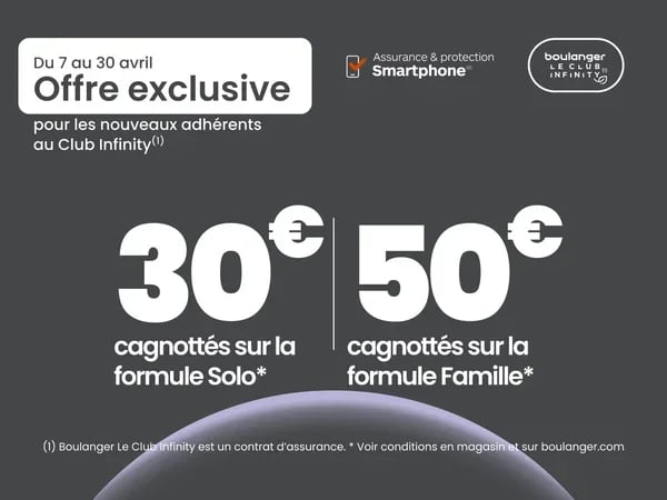 Rejoignez Infinity Smartphone et profitez d'un cagnottage offert !