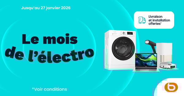 ⚡ Le Mois de l’Électro débarque chez Boulanger Aubière !
C’est le moment idéal pour équiper ou renouveler votre électroménager.
Lave-linge, réfrigérateurs, lave-vaisselle, cuisson… profitez d’offres exceptionnelles sur une large sélection de produits du quotidien.

Nos équipes sont là pour vous conseiller et vous aider à trouver l’appareil qui correspond vraiment à vos besoins, au meilleur prix.
👉 Rendez-vous en magasin à Boulanger Aubière et faites le plein de bonnes affaires !