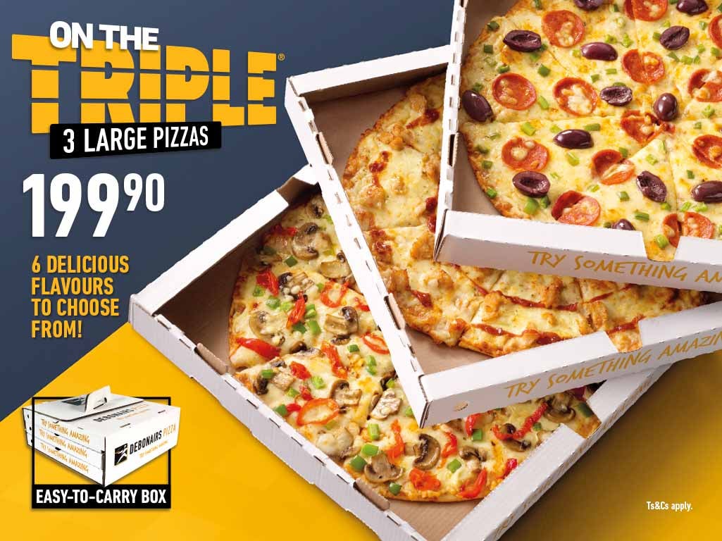 Debonairs menu on sale