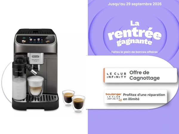 Offrez-vous le plaisir du café fraîchement moulu pour la rentrée avec notre sélection de machines à café chez Boulanger Bordeaux Mérignac.