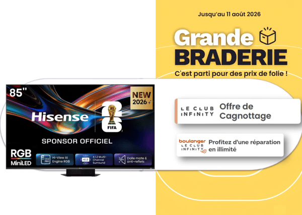 Vibrez en grand format avec cette nouveauté 2026 : la TV Hisense RGB MiniLED de 85