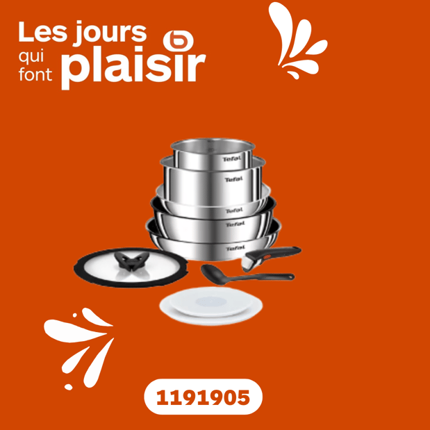 Batterie de cuisine TEFAL Ingenio Emotion 10pcs L897S104 en promotion dans votre magasin Boulanger Lille Esquermoise
