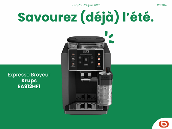découvrez le Expresso Broyeur KRUPS Sensation lait EA912HF1 dans votre magasin Boulanger Boulogne-Sur-Mer