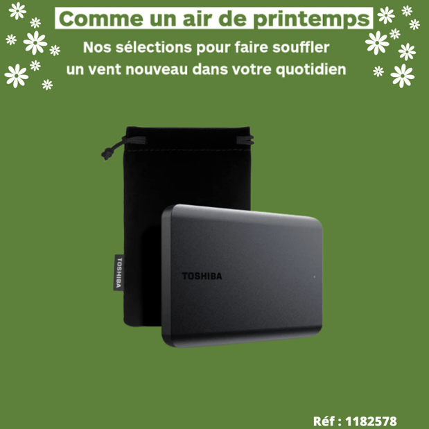 Disque dur externe Toshiba 2To canvio basics + housse