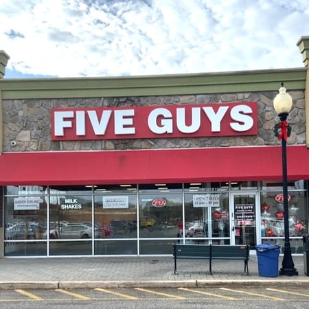 Five Guys at 1311 Route 37 West in Toms River, New Jersey.