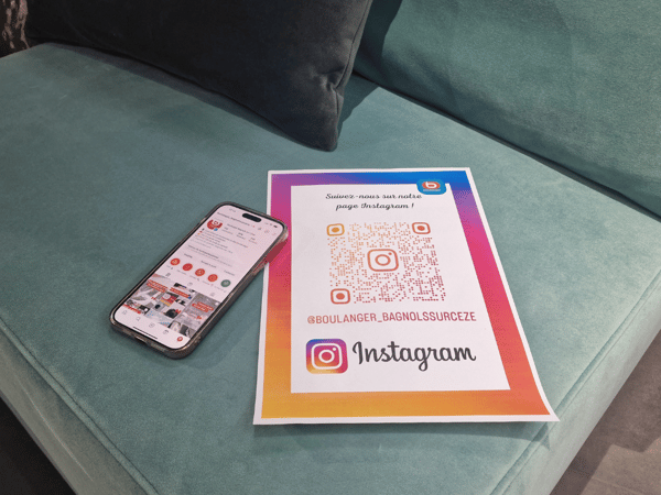 page publicité compte Instagram Boulanger Bagnols sur Cèze
