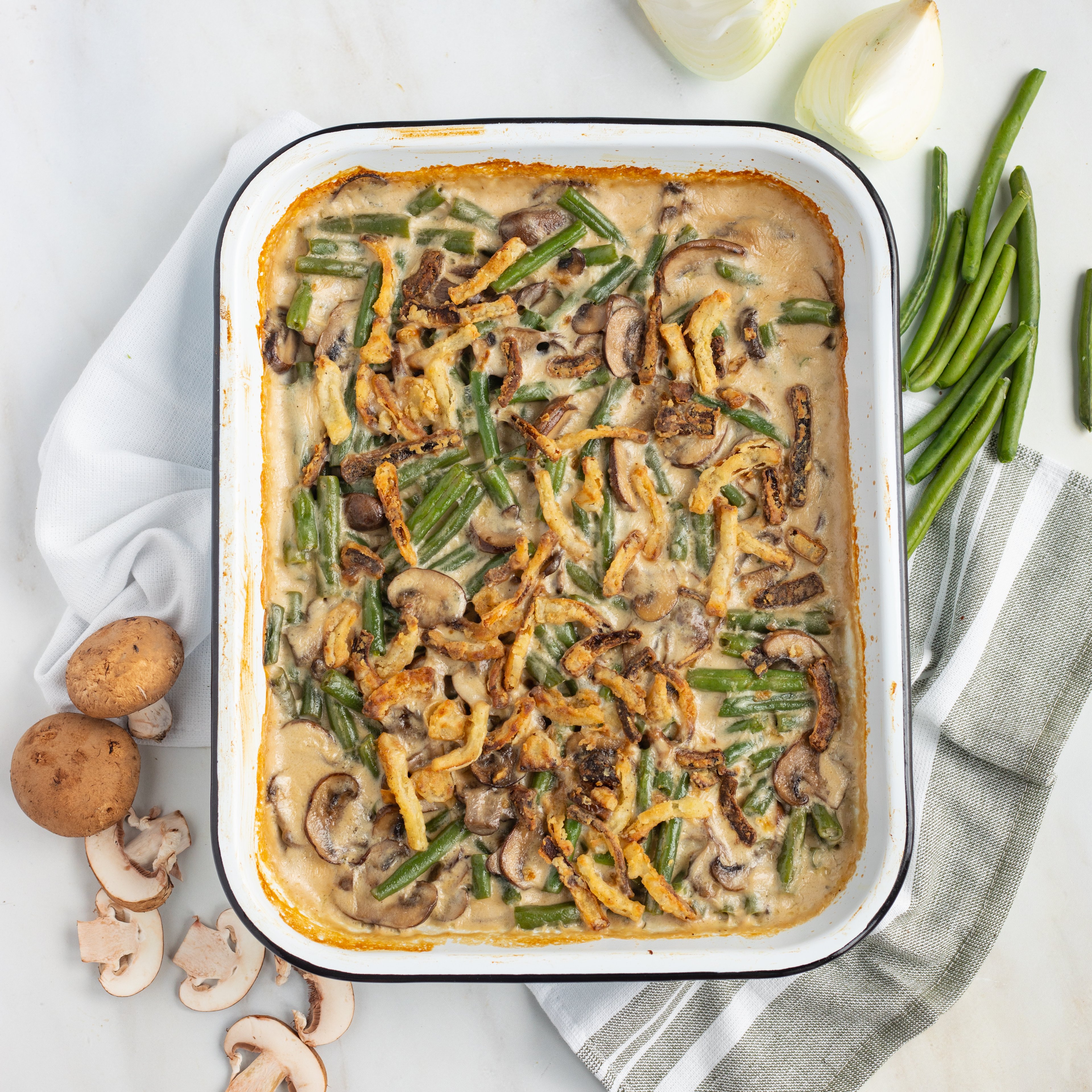 green bean and mushroom casserole