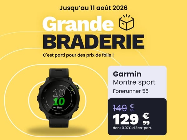 Promo Garmin Forerunner 55 - Grande Braderie Boulanger Biganos