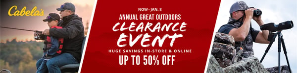 Save up to 50% at our Annual Clearance Sale at Cabela's